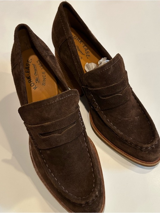 Kork-Ease Women’s Modeste Brown Suede High-Heel Loafer